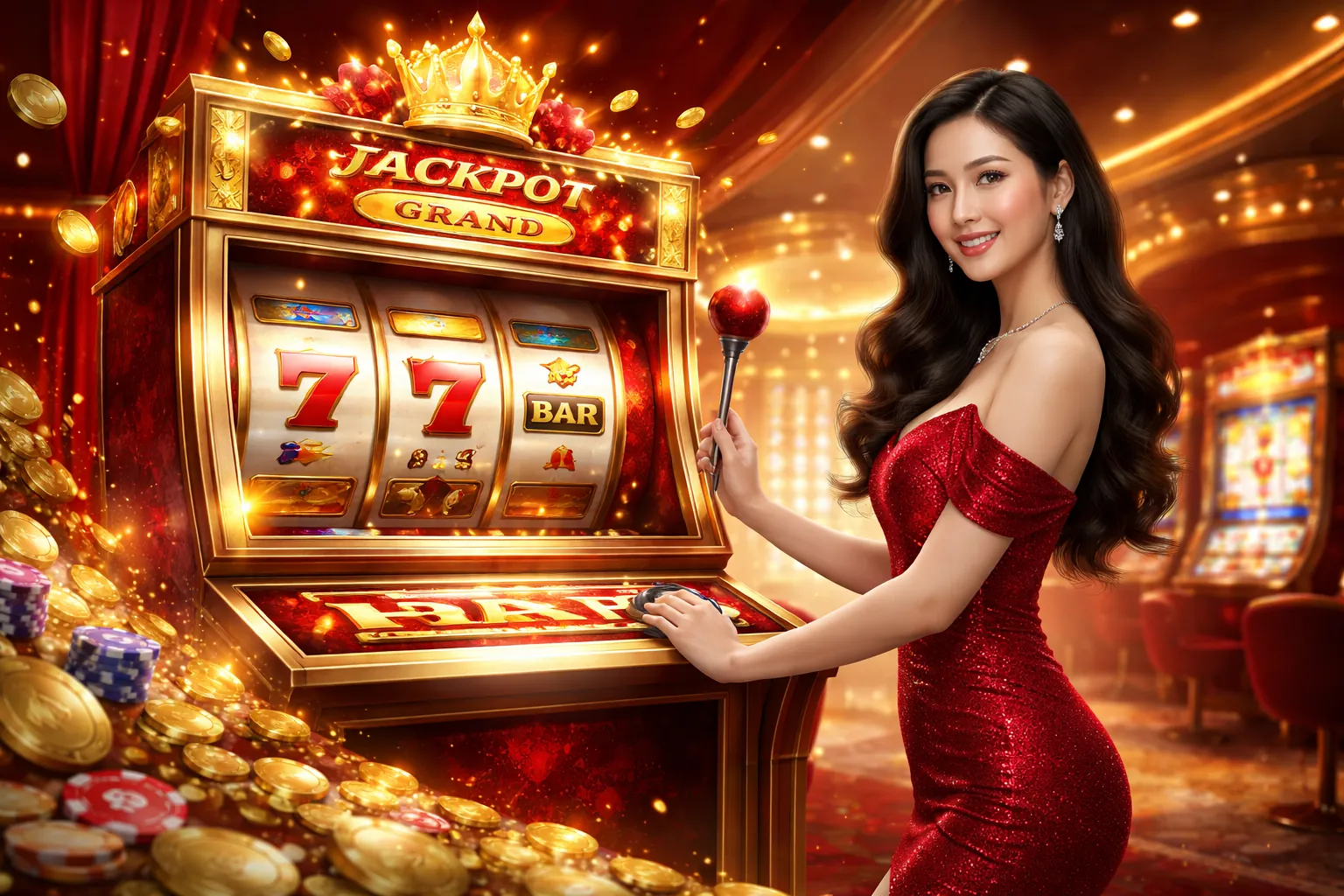 Hình ảnh chính về slot game và nổ hũ tại Lucky 8 Bắn Cá với jackpot lớn